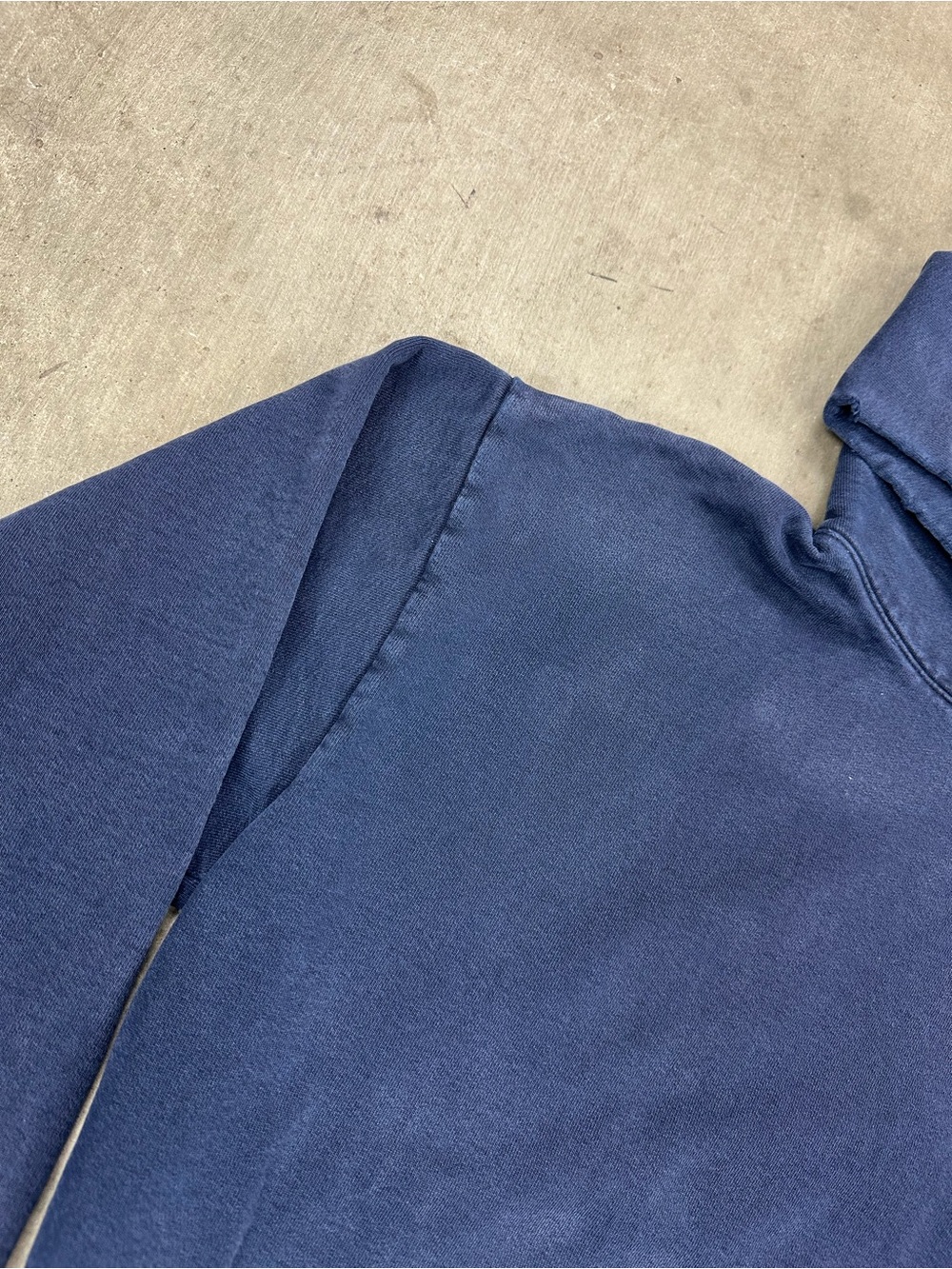 The Super Faded Navy Blue Ultimate Distressed Heavyweight Hoodie - Picture 8 of 13